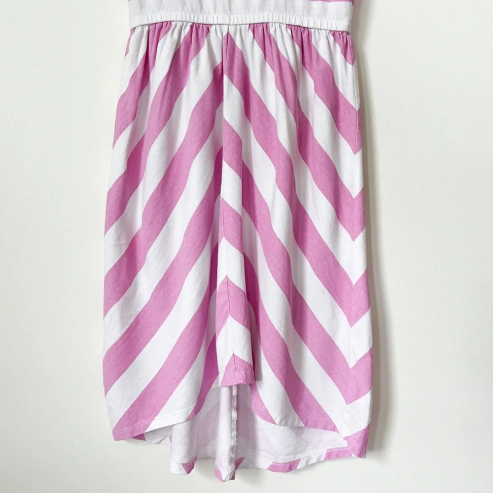 Gymboree Pink White Striped Sundress Jewel Detail Girls 8 Cotton Summer Vacation